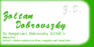 zoltan dobrovszky business card